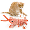 Interactive Lobster Pounce-N-Play: Fun cat and dog toy with USB charging, realistic design, and catnip compatibility.