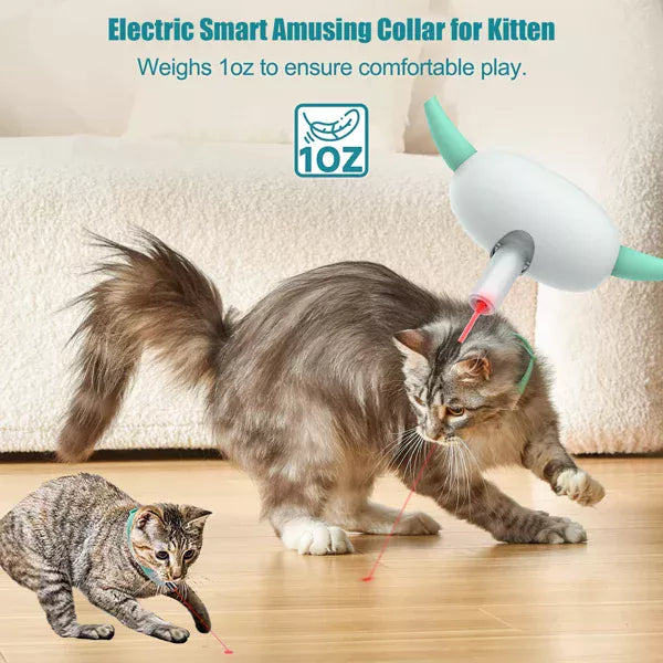 Smart Teasing Cat Collar - Interactive Laser Toy for Cats - USB Rechargeable - Adjustable Length - Durable & Safe Materials