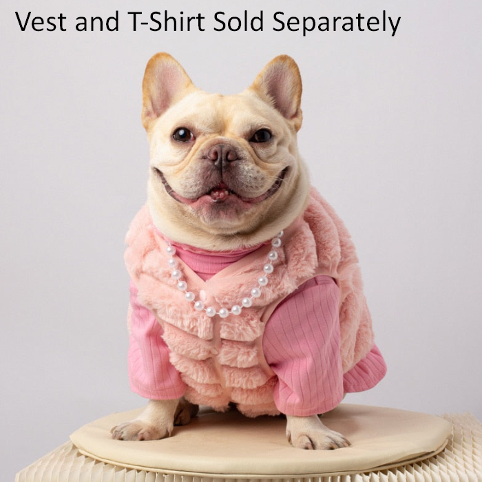 FurryChic Vest & PearlyPup T-Shirt: Luxurious Style for Dogs