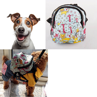 Pawsome Travel Pet Backpack Lightweight, Durable Canvas with Saddle Bags and Leash | Perfect for Outdoor Adventures and Walks