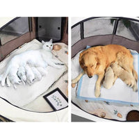 Versatile Circular Pet Playpen - Durable 600D Oxford Cloth  Ideal for Dogs, Cats, and Small Animals - Portable  Easy to Clean