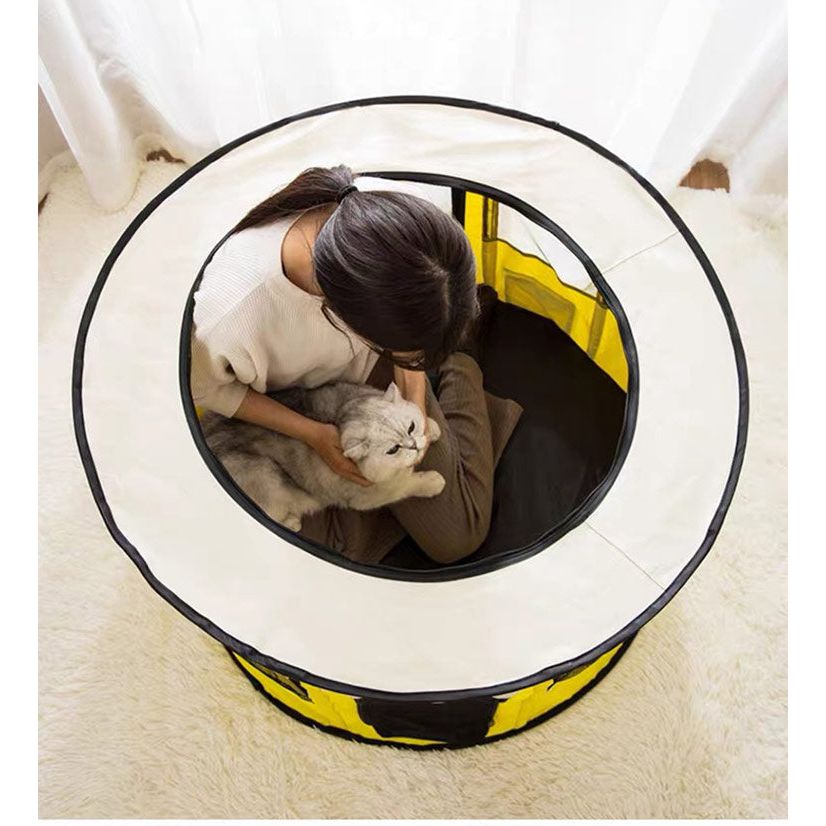 Versatile Circular Pet Playpen - Durable 600D Oxford Cloth  Ideal for Dogs, Cats, and Small Animals - Portable  Easy to Clean