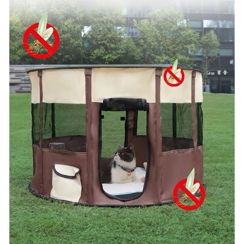 Versatile Circular Pet Playpen - Durable 600D Oxford Cloth  Ideal for Dogs, Cats, and Small Animals - Portable  Easy to Clean