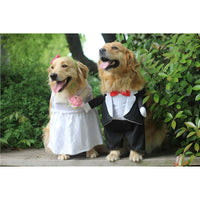 Elegant Dog Wedding Costume: Princess Dress or Tuxedo Suit for Small to Medium-sized Dogs