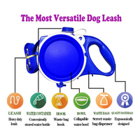 HydroLeash - 4-in-1 Dog Leash, Bowl, Waste Dispenser, and Water Bottle | Versatile Outdoor Pet Companion