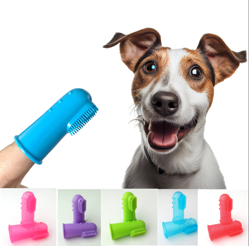 PetPearly Pet Finger Toothbrush - Soft Silicone Brush for Cats and Dogs - Promotes Dental Hygiene and Fresh Breath