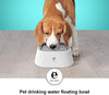 Spill-proof Pet Water Bowl | Floating Non-Wetting Design | 50oz Capacity | Hygienic ABS Plastic | Gray & Pink | Dogs & Cats