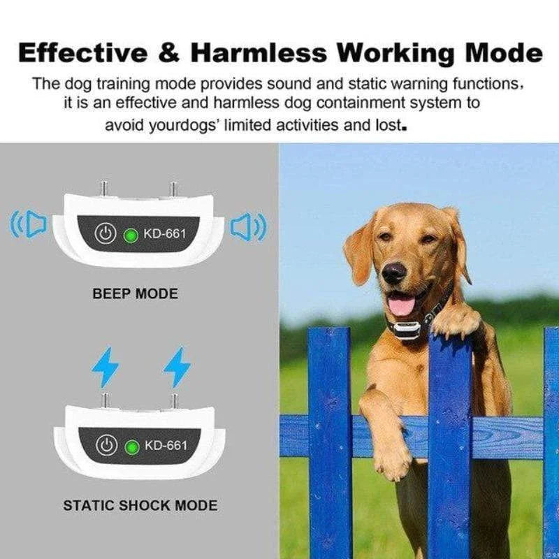 Wireless Electronic Pet Fence System - Reliable Containment for Dogs - Rechargeable Collar - Waterproof - Large Signal Range