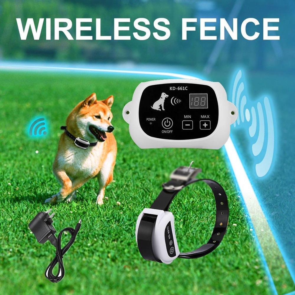 Wireless Electronic Pet Fence System - Reliable Containment for Dogs - Rechargeable Collar - Waterproof - Large Signal Range