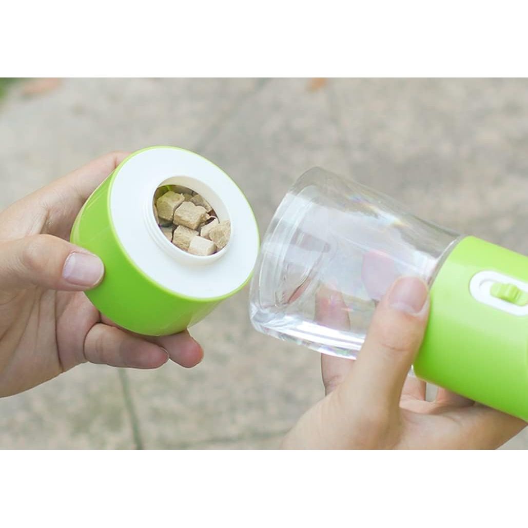 PawsQuench 2-in-1 Portable Pet Water & Food Bottle - Convenient, Leakproof, and Durable Dog Travel Bottle