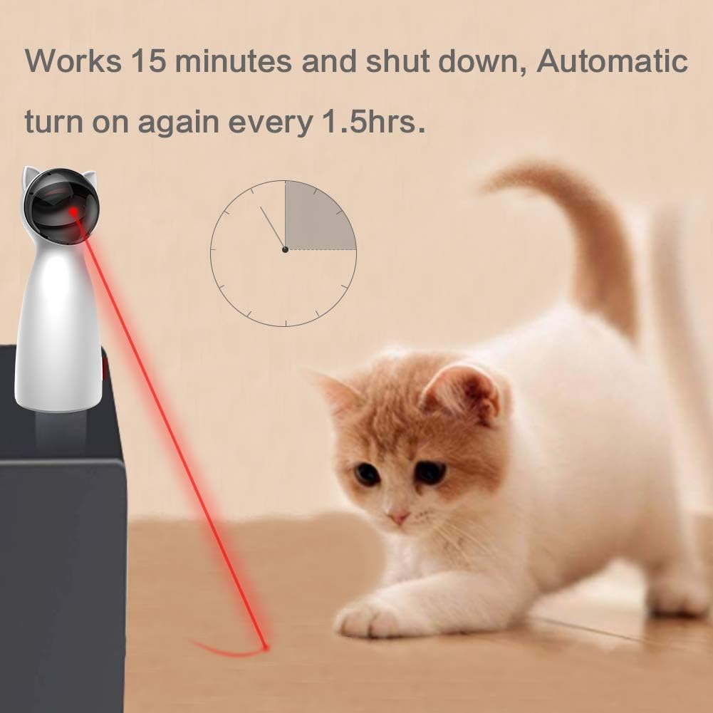 LaserLeaps™ Funny Cat Toy - Smart Automatic Laser for Indoor Cats - Engaging LED Technology - Exercise and Entertainment