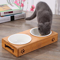 BambooPaws Pet Feast Station: Elevated bamboo frame  promoting healthy digestion and stylish dining for pets.