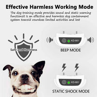 Wireless Electronic Pet Fence System - Reliable Containment for Dogs - Rechargeable Collar - Waterproof - Large Signal Range