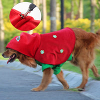 SantaPaws™ Cloak: Festive Embroidered Red Pet Christmas Costume for Dogs