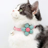 Stylish PurrBloom Pet Collar with Flowers & Bell - Small Dog & Cat Accessories for Safety & Fashion Durable Design