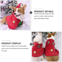 SantaPaws™ Cloak: Festive Embroidered Red Pet Christmas Costume for Dogs