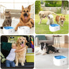 Spill-proof Pet Water Bowl | Floating Non-Wetting Design | 50oz Capacity | Hygienic ABS Plastic | Gray & Pink | Dogs & Cats