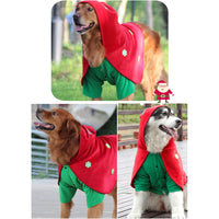 SantaPaws™ Cloak: Festive Embroidered Red Pet Christmas Costume for Dogs