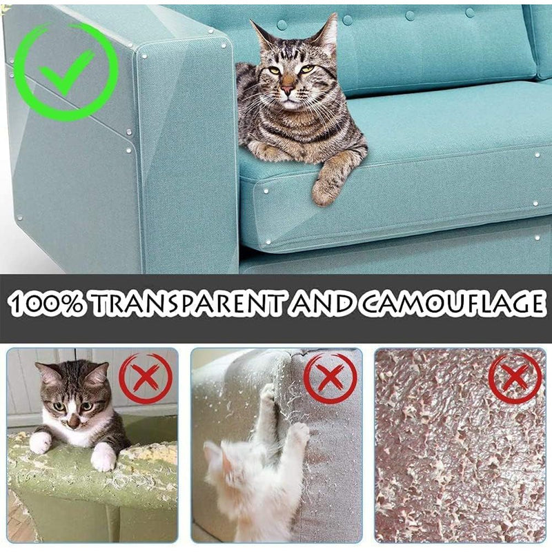 PawGuard™ SofaShield: Transparent cat claw protector for furniture, PVC material, easy installation