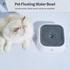 Spill-proof Pet Water Bowl | Floating Non-Wetting Design | 50oz Capacity | Hygienic ABS Plastic | Gray & Pink | Dogs & Cats