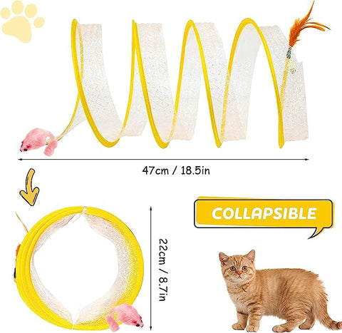 PurrfectPath ™ Fold & Play Cat Mouse Tunnel