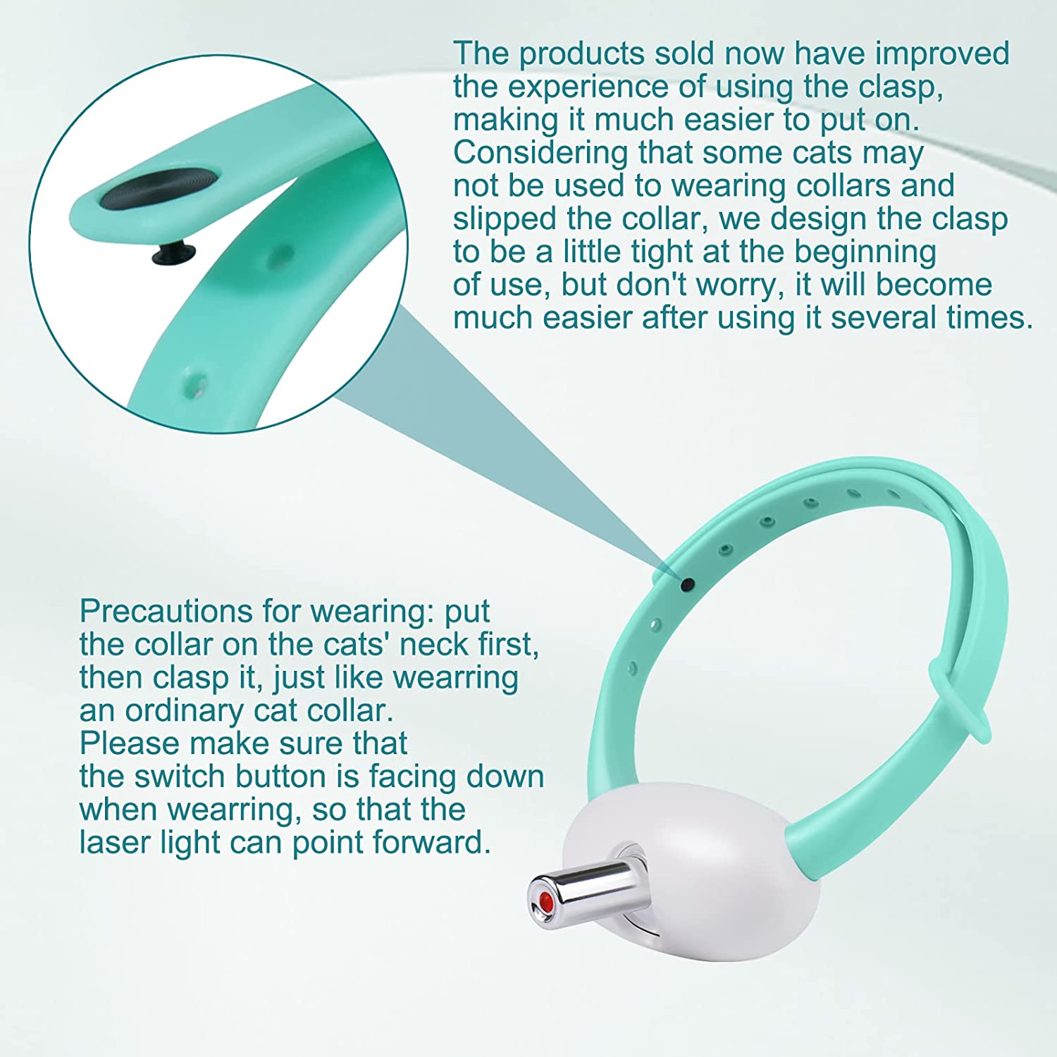 Smart Teasing Cat Collar - Interactive Laser Toy for Cats - USB Rechargeable - Adjustable Length - Durable & Safe Materials