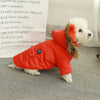  "PawShield™ Arctic Aviator Jacket - Stylish and Warm Dog Winter Coat - Air Force Style - Hooded Puffer Jacket"