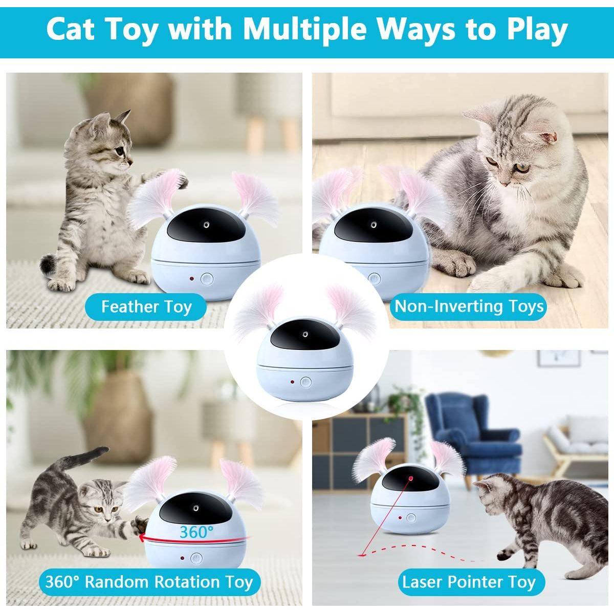 SpinKitty™ Interactive Laser Toy: Engaging and Entertaining Toy for Cats