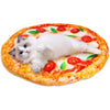 Cozy PizzaPaws Pet Bed & Blanket Set - Soft Plush, Simulation 3D Design, Machine Washable - Perfect for Cats & Small Pets