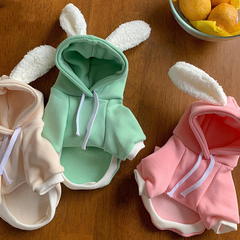 Adorable Rabbit Ears Hoodie for Fashionable Pets.