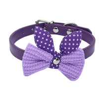 Pawfect Pup Bowtie Collar - Stylish adjustable dog collar with cute knit bowknot for small or medium-sized dogs"