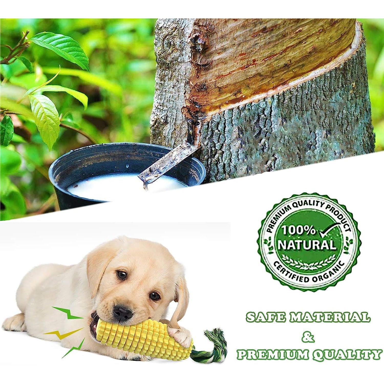 Interactive Corn Toy with Squeaker for Active and happy Dogs Durable & Safe for All Breeds