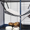 Reversible HangCat Hammock - Dual-Sided Design, Breathable Cotton/Linen Blend, Space-Saving Hanging, Small Pet Bed