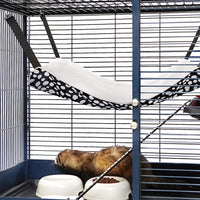 Reversible HangCat Hammock - Dual-Sided Design, Breathable Cotton/Linen Blend, Space-Saving Hanging, Small Pet Bed