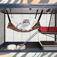 Reversible HangCat Hammock - Dual-Sided Design, Breathable Cotton/Linen Blend, Space-Saving Hanging, Small Pet Bed