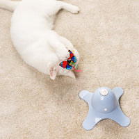 Electric Butterfly Funny Cat Toy - Interactive Rotating Pet Toy for Cats - Durable and Stimulating Kitten Teaser 