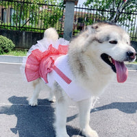 "PlaidPaws Couture Dog Dress - Gorgeous Red Plaid Tutu Princess Skirt - Fashionable and Comfortable Pet Clothing