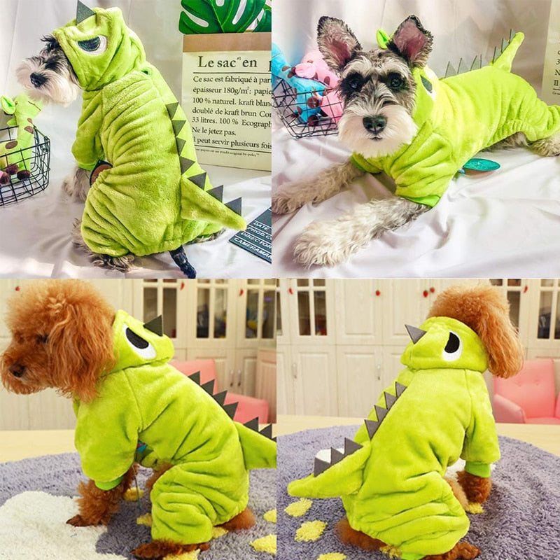 DragoDino™ Pet Onesie - Cute Dinosaur Costume for Pets - Winter Warmth & Fun - Ideal for Halloween & Cosplay Parties"