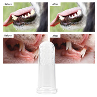 PetPearly Pet Finger Toothbrush - Soft Silicone Brush for Cats and Dogs - Promotes Dental Hygiene and Fresh Breath