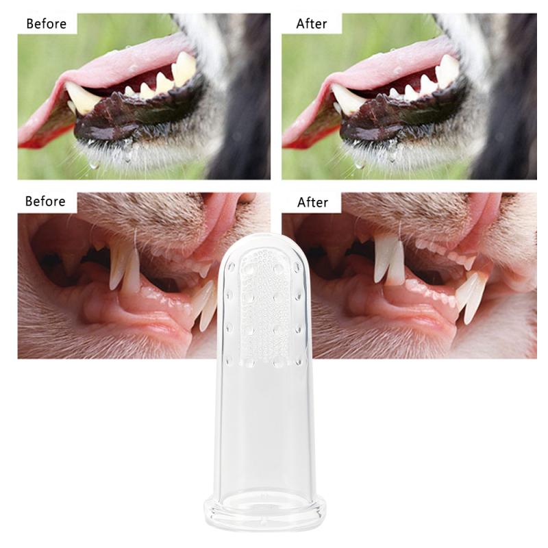 PetPearly Pet Finger Toothbrush - Soft Silicone Brush for Cats and Dogs - Promotes Dental Hygiene and Fresh Breath