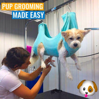 Pawsitively™ Comfy Grooming Hammock: Seceure and stress-fre pet grooming solution.