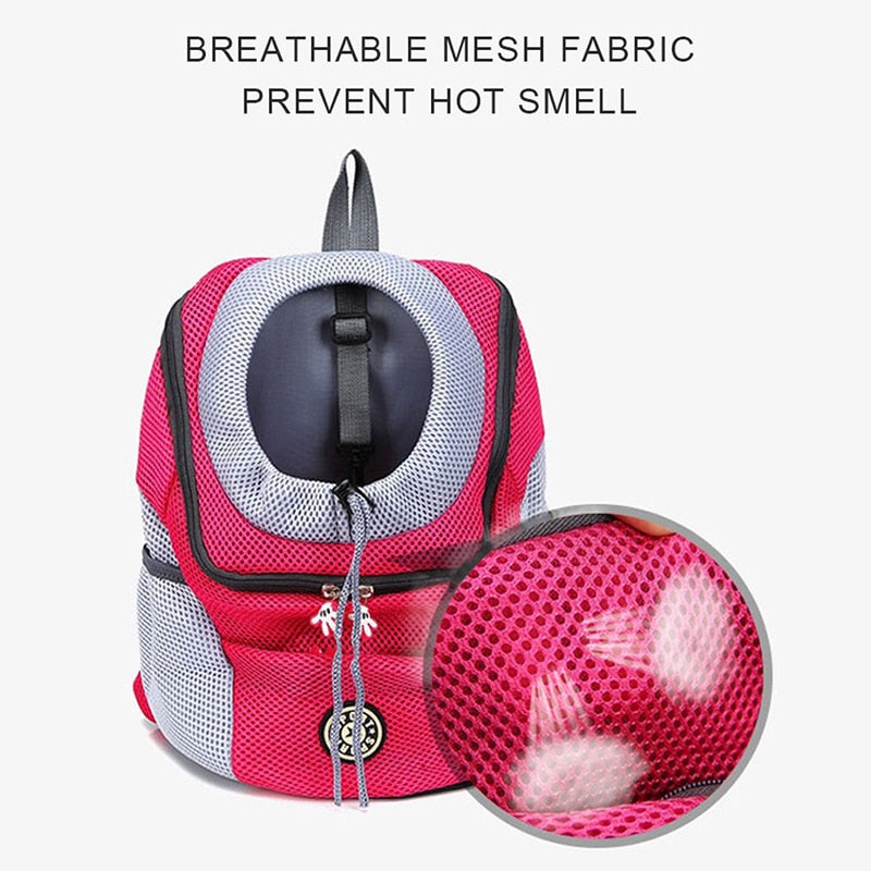 Paws-On-The-Go Pet Pack Backpack: Hands-Free Travel with Mesh Design for Dogs and Cats - Lightweight and Durable"