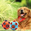 Illuminated Sound Dog Ball - Luminous Interactive Toy with Bell  Durable Rubber  Teeth Cleaning  Bounce & Wobble  