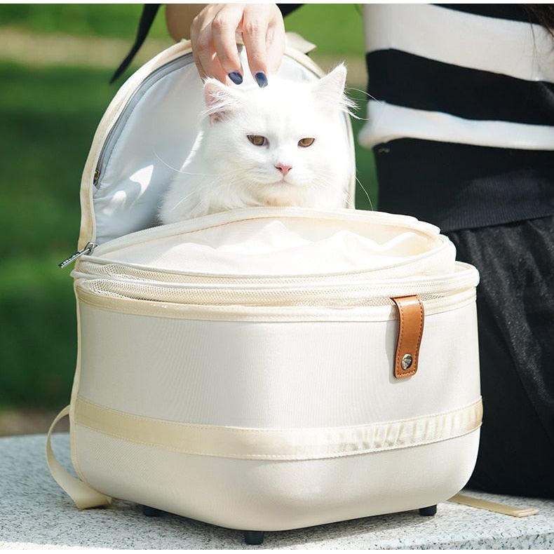 Portable Travel Backpack  Spacious, Breathable  for Outdoor Adventures Durable & Lightweight  Ideal for Small Dogs & Cats