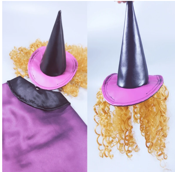 Pet Halloween Costume: MagiPaws™ Hat, Wig & Cloak Combo.