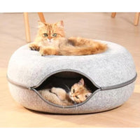 Premium Quality Cat Bed Tunnel - CozyCurl™, the Perfect Retreat.