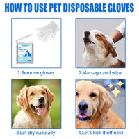 PawCleanse™ Pet Wipe Grooming Gloves