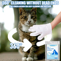 PawCleanse™ Pet Wipe Grooming Gloves - Convenient, No-Bath Solution for Clean and Fresh Pets - Eco-Friendly and Versatile