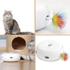 CattySpin Turntable Cat Stick Toy - Interactive and Fun Feather Teaser - Automatic Play Modes - Durable Design 