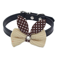 Pawfect Pup Bowtie Collar - Stylish adjustable dog collar with cute knit bowknot for small or medium-sized dogs"